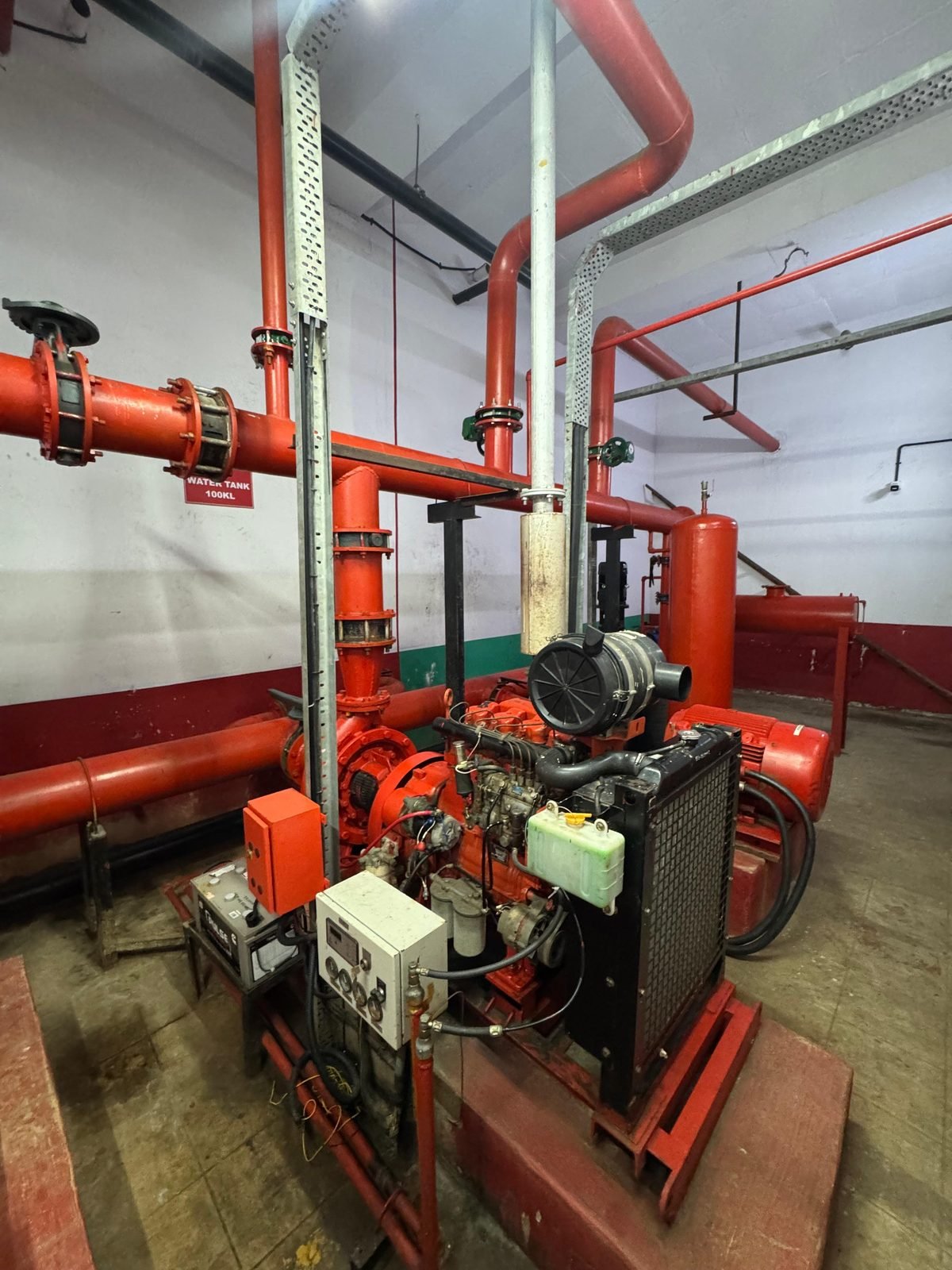 Fire water storage tank 100 KL — fire protection installation